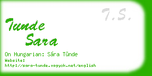 tunde sara business card